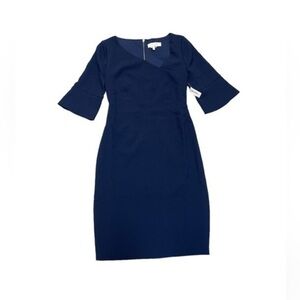 Lark & Ro Navy Pencil Dress